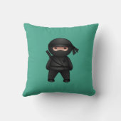 Little Ninja Warrior on Green Kissen (Rückseite)