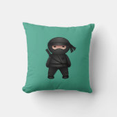 Little Ninja Warrior on Green Kissen (Vorderseite)
