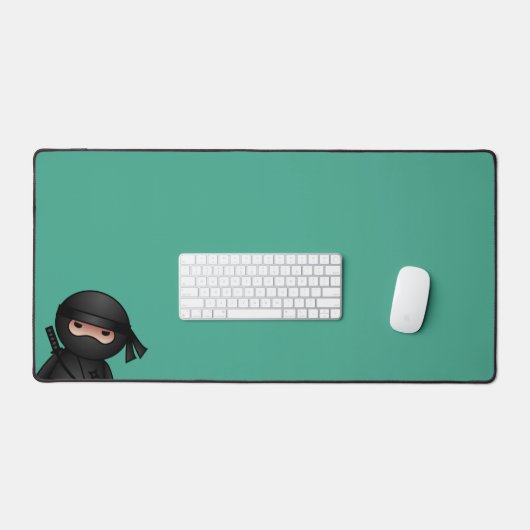 Little Ninja Warrior on Green Schreibtischunterlage (Tastatur & Maus)