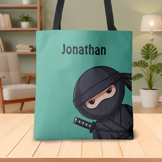 Little Ninja Warrior on Green Tasche