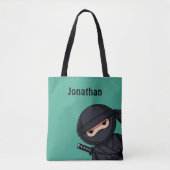 Little Ninja Warrior on Green Tasche (Vorderseite)