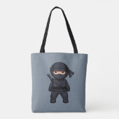 Little Ninja Warrior on Grey Tasche (Rückseite)