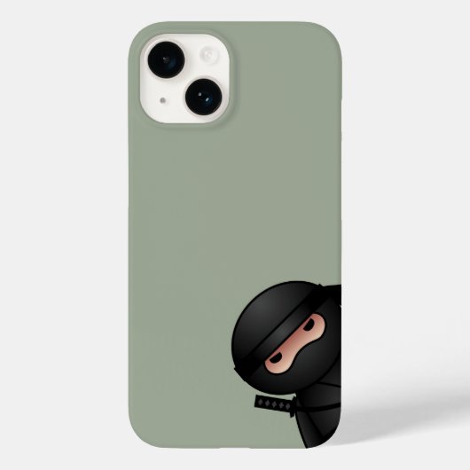Little Ninja Warrior on Sage Green Case-Mate iPhone Hülle (Rückseite)