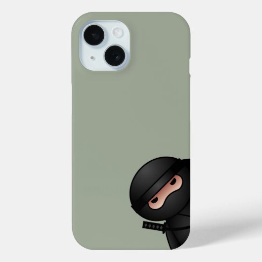 Little Ninja Warrior on Sage Green Case-Mate iPhone Hülle (Rückseite)