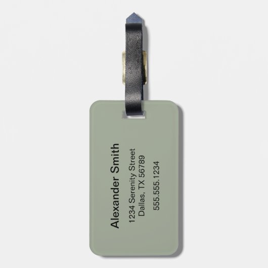 Little Ninja Warrior on Sage Green Gepäckanhänger (Rückseite vertikal)