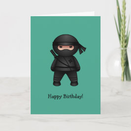 Little Ninja zum grünen Happy Birthday Karte