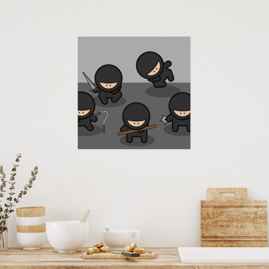 Little Ninjas Poster (Küche)