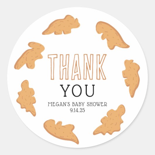 Little Nugget Baby Dusche Danke, dass du Sticker b (Vorderseite)