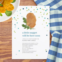 Little Nugget Chicken Nugget Blue Boy Baby Dusche