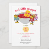 Little Nugget irgendein Alter Kleinkind Mädchen Ge Einladung (Vorne/Hinten)