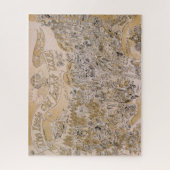 Little Old Lady's U.S.A. Karte (Cartoon) Puzzle (Vertikal)