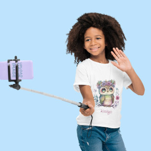 Little Ombre Owl Wasserfarbe T-Shirt