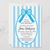 Little One Bow 1st Birthday Photo Invitations Einladung (Vorderseite)