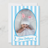 Little One Bow 1st Birthday Photo Invitations Einladung (Rückseite)