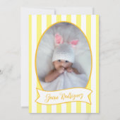 Little One Bow 1st Birthday Photo Invitations Einladung (Rückseite)