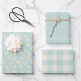 Little One Collection - sanftes Teal Geschenkpapier Set