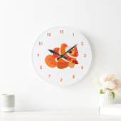 Little Orange Fish - Große Wanduhr (Zuhause)