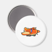 Little Orange Flugzeug Magnet (Vorderseite/Rückseite)