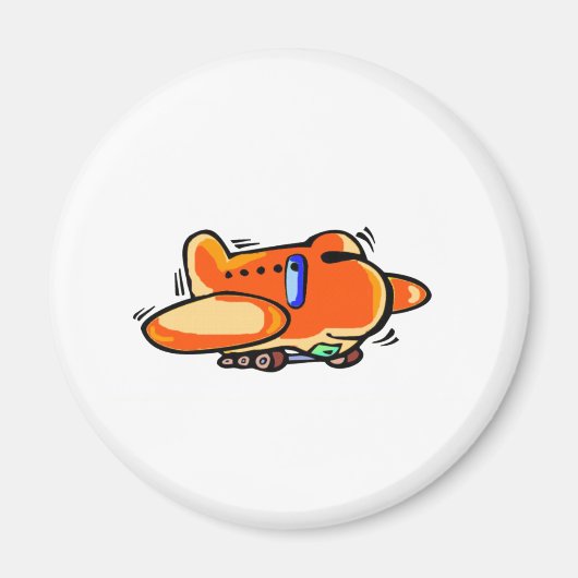 Little Orange Flugzeug Magnet (Vorne)