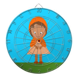 Little Orange Riding Hood Metal Cage Dartboard Dartscheibe