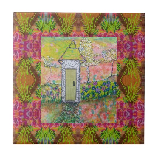 Little Oriental House Fliese (Vorderseite)