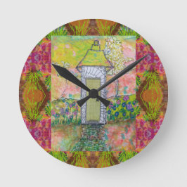 Little Oriental House Runde Wanduhr