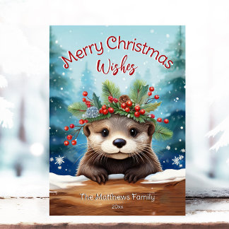 Little Otter Peking Holly & Pine Frohe Weihnachten