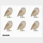 Little Owl 2011 Quadratischer Aufkleber (Blatt)