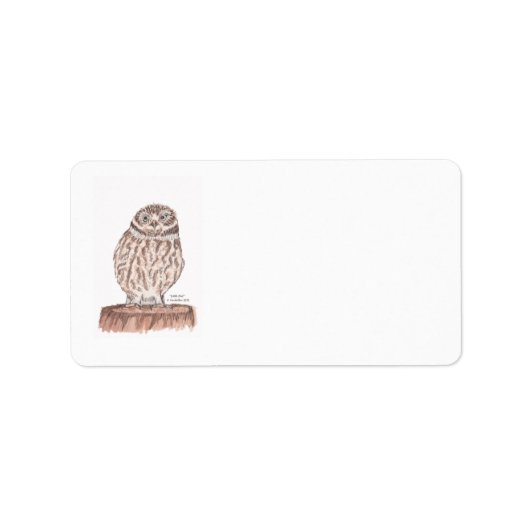 Little Owl Address Label Adressaufkleber (Vorne)