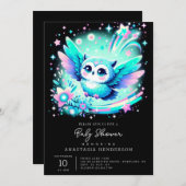 Little Owl Baby Dusche Einladung (Vorne/Hinten)