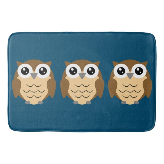 Little Owl Design Bath Mat Badematte (Vorderseite)