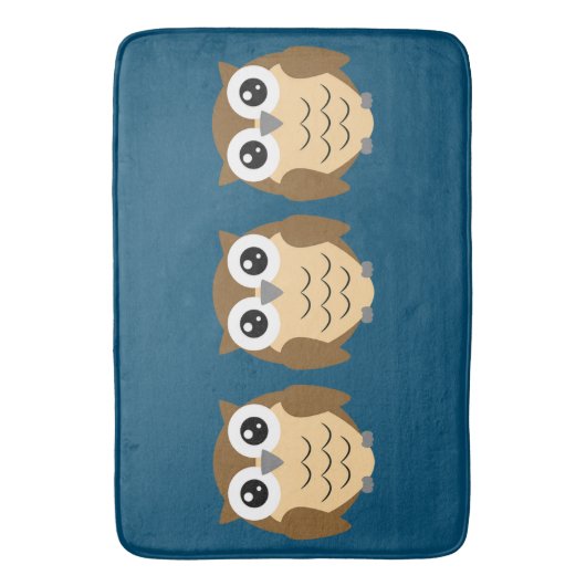 Little Owl Design Bath Mat Badematte (Vorderseite Vertikal)