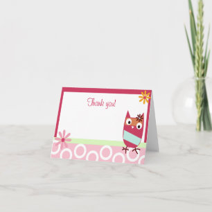 Little Owl Folded Thank you note Dankeskarte