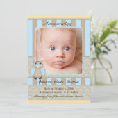 Little Owl Geburtsankündigung Ankündigung (Stehend Vorderseite)