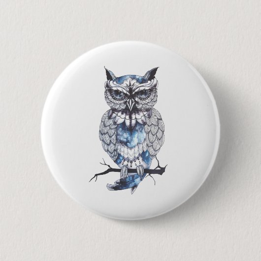 Little Owl Tattoo Flash Idee Cartoon Owl Button (Vorderseite)