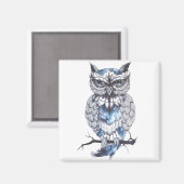 Little Owl Tattoo Flash Idee Cartoon Owl Magnet (Vorderseite/Rückseite)