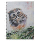 Little Owl Wasserfarben-MalNotebook Notizblock (Vorderseite)