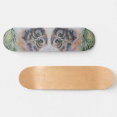 Little Owl Wasserfarbenmalerei Skateboard (Horizontal)