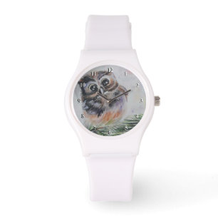 Little Owl Watch - Malerei Armbanduhr