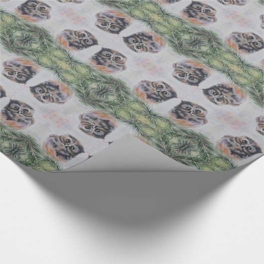 Little Owl Wrapping Paper Geschenkpapier (Ecke)