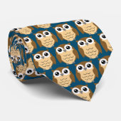 Little Owls Design Necktie Krawatte (Gerollt)