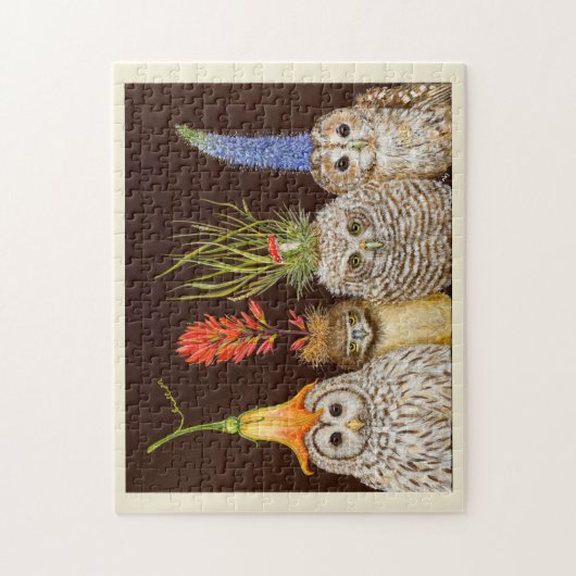 Little Owls on Big Hat Night Puzzle (Vertikal)