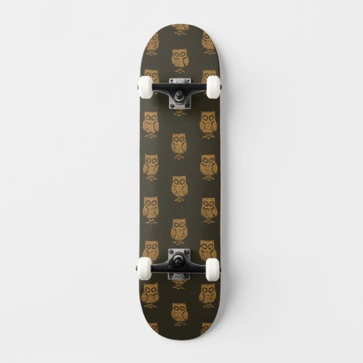 Little Owls Pattern Skateboard (Vorderseite)