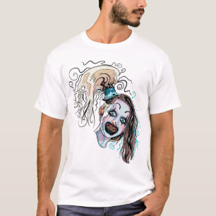 Little Pale Girl Spooky Clown Horror Filmkunst Ter T-Shirt