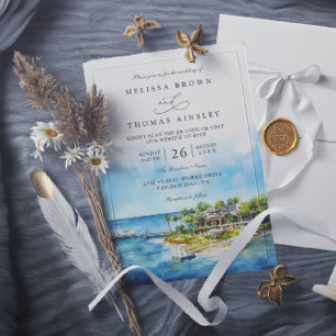 Little Palm Island Resort Florida QR-Code Hochzeit Einladung