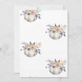 Little Pampkin, Blume Kinderdusche Einladung (Rückseite)