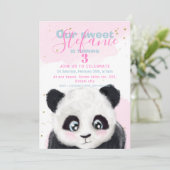 Little Panda Baby Geburtstag Ankündigung (Stehend Vorderseite)