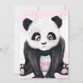 Little Panda Baby Geburtstag Ankündigung (Rückseite)