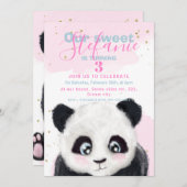 Little Panda Baby Geburtstag Ankündigung (Vorne/Hinten)