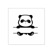 Little Panda Bär mit Banner Gummistempel (Prägung)